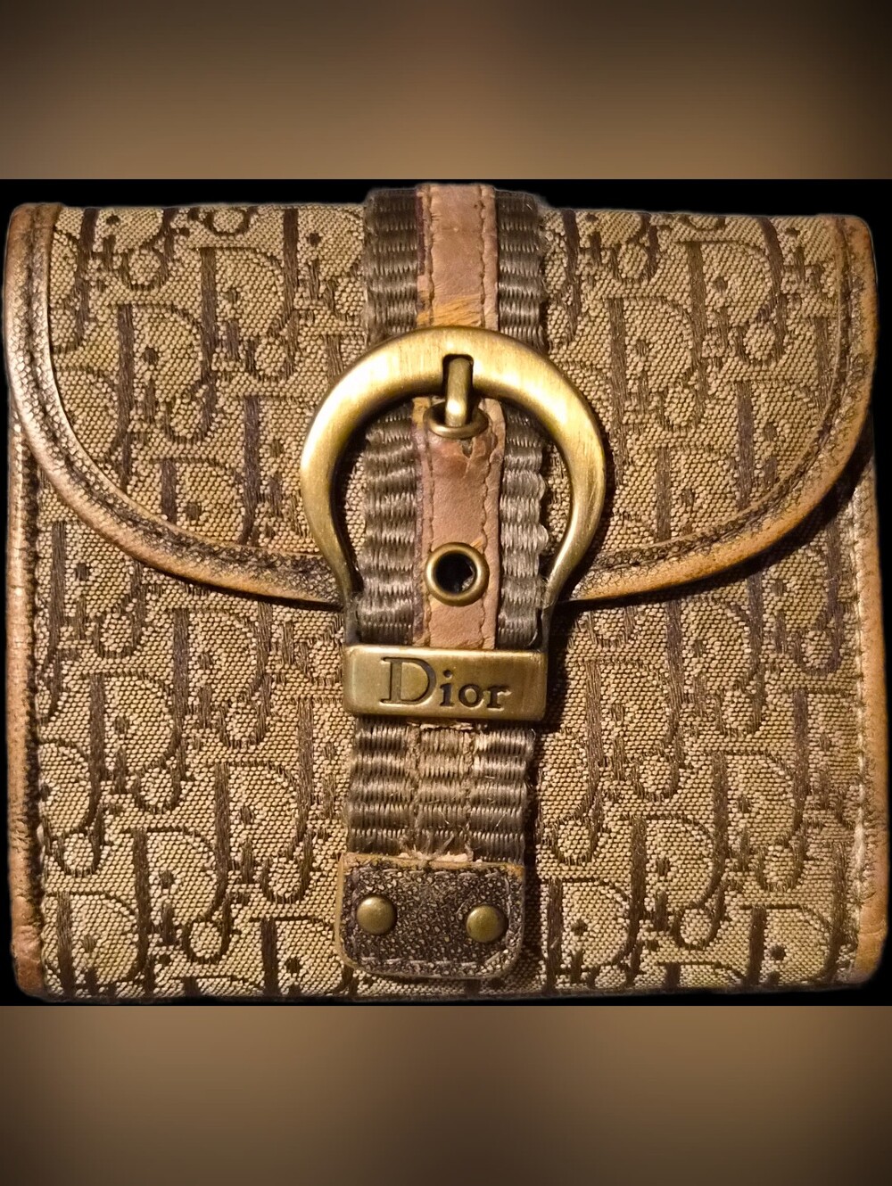 Dior Vintage Oblique Trotter Wallet
